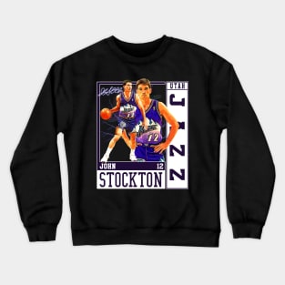 John Stockton Utah Basketball Legend Signature Vintage Retro 80s 90s Bootleg Rap Style Crewneck Sweatshirt